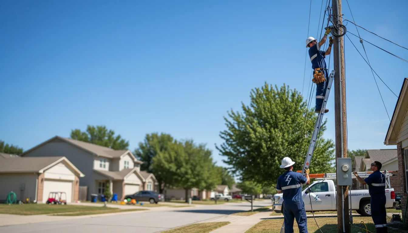 Residential electrician providing installation services in Jefferson, OH